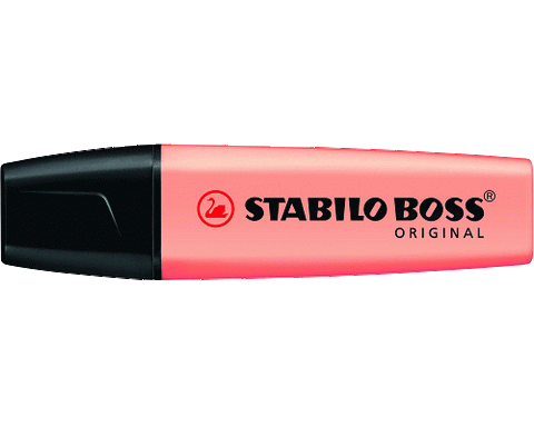 EVIDENZIATORE A PENNA STABILO BOSS ORIGINAL PASTEL SCALPELLO ROSA PESCA